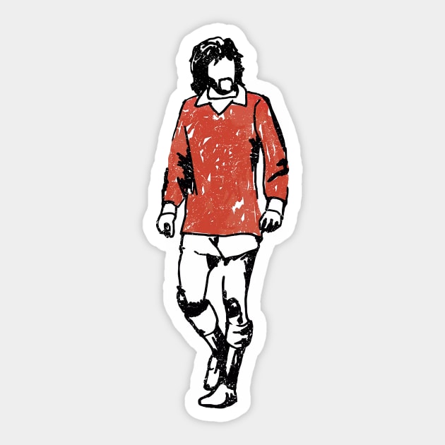 George Best Sticker by TerraceTees